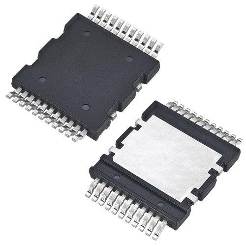 Composite image of the top and bottom of a Wolfspeed discrete silicon carbide MOSFET in a Q (TSC) package.