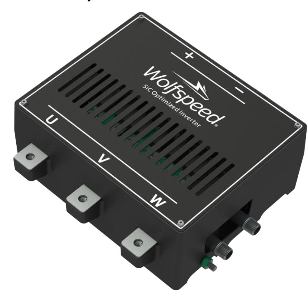 3d rendering of a Wolfspeed 300kW SiC Inverter