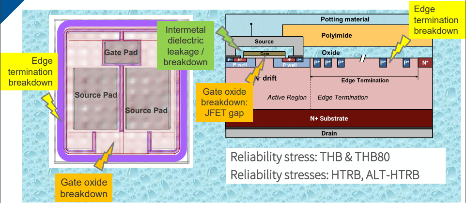 Figure 2: Blocking voltage potential failure mechanisms