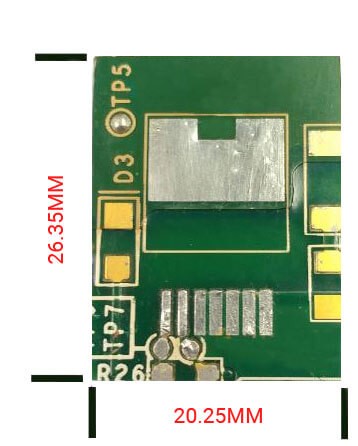 Figure 8: Section of AlN PCB