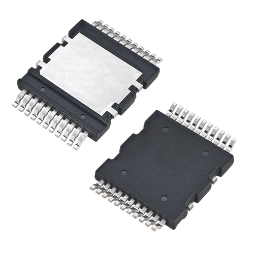 Composite image of the top and bottom of a Wolfspeed discrete silicon carbide MOSFET in a Q (TSC) package.