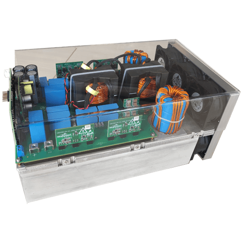 Product Shot of Wolfspeed's Reference Design of a 22 kW Bi-Directional CLLC with Top-Side Cooled U2 package